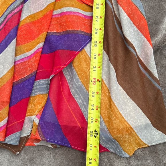 Ralph Lauren Colorful Striped Wrap Midi Dress - Picture 7 of 7